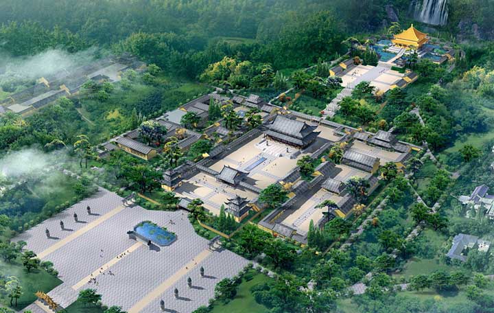 山地旅游策劃公司:梵凈山佛教文化苑鳥瞰圖