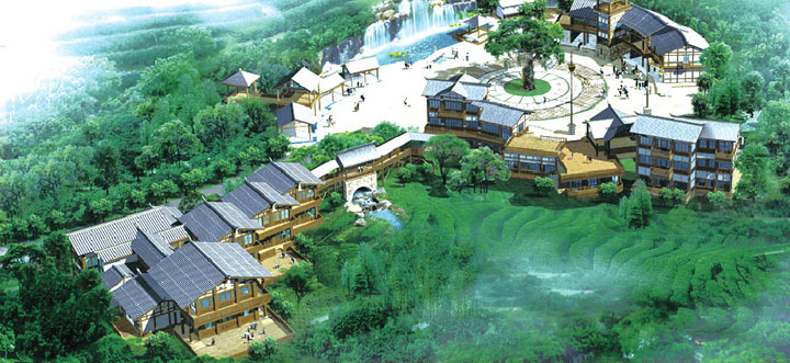 山地旅游規(guī)劃院:茶翁古鎮(zhèn)旅游規(guī)劃效果圖